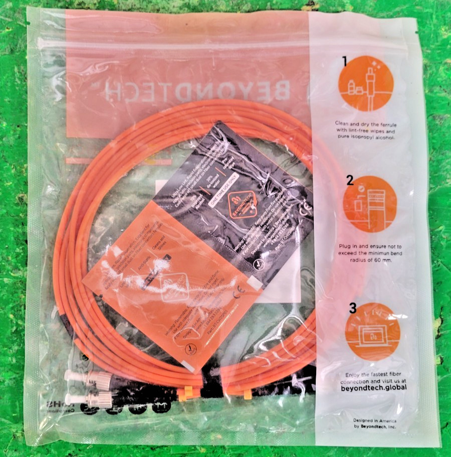 5️⃣BEYOND TECH OPTICAL FIBER PATCH CABLE-OMI 6.25 PESSCO OFFERING 1 G101425-9 🗽