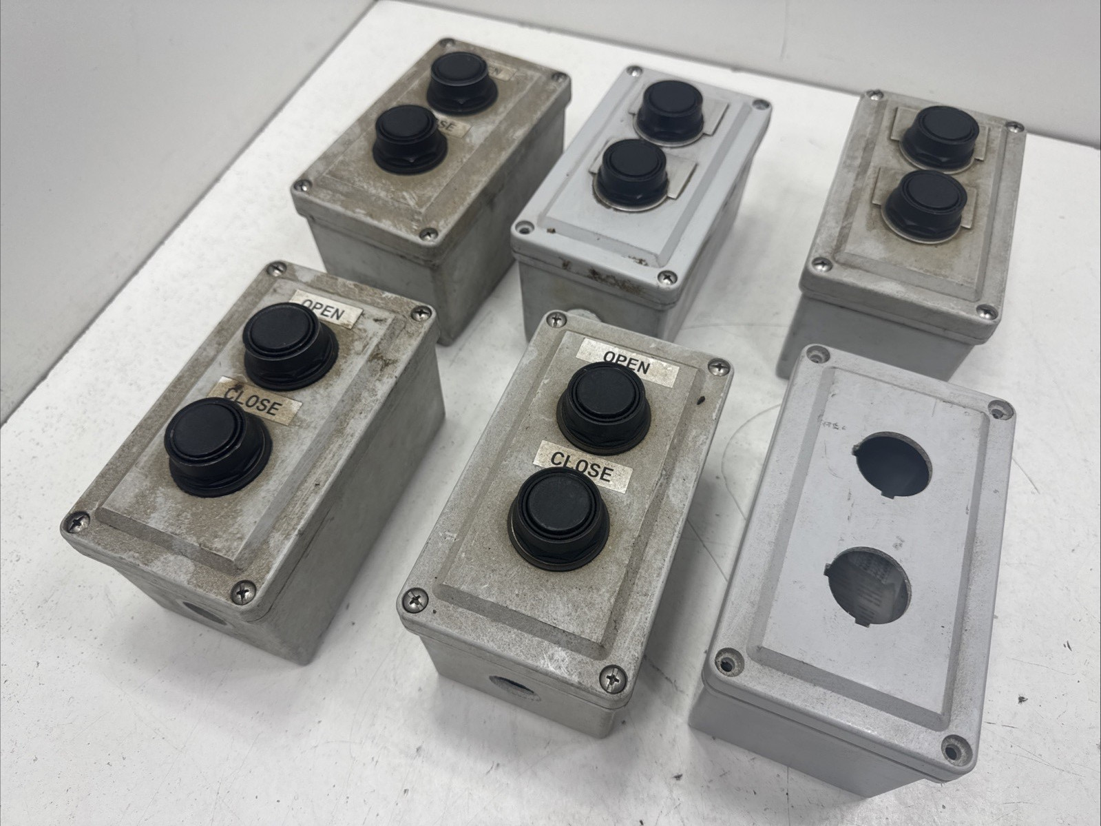 (Qty.22) Allen-Bradley, Hoffman, Stahlin On/Off Push Button Control Enclosures