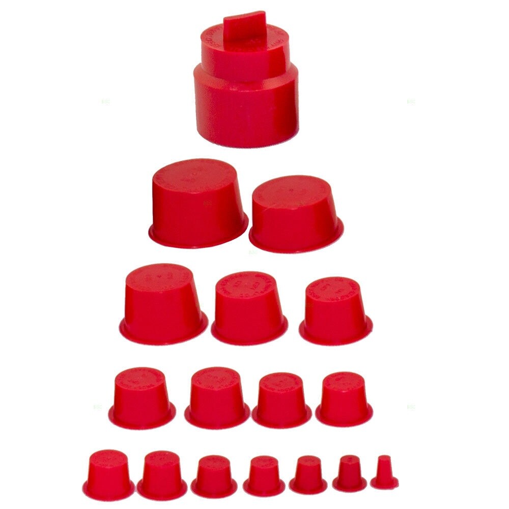 1700 Piece Caplug Assortment Kit – Auto Parts Tapered Plugs Caplugs – 16 Sizes