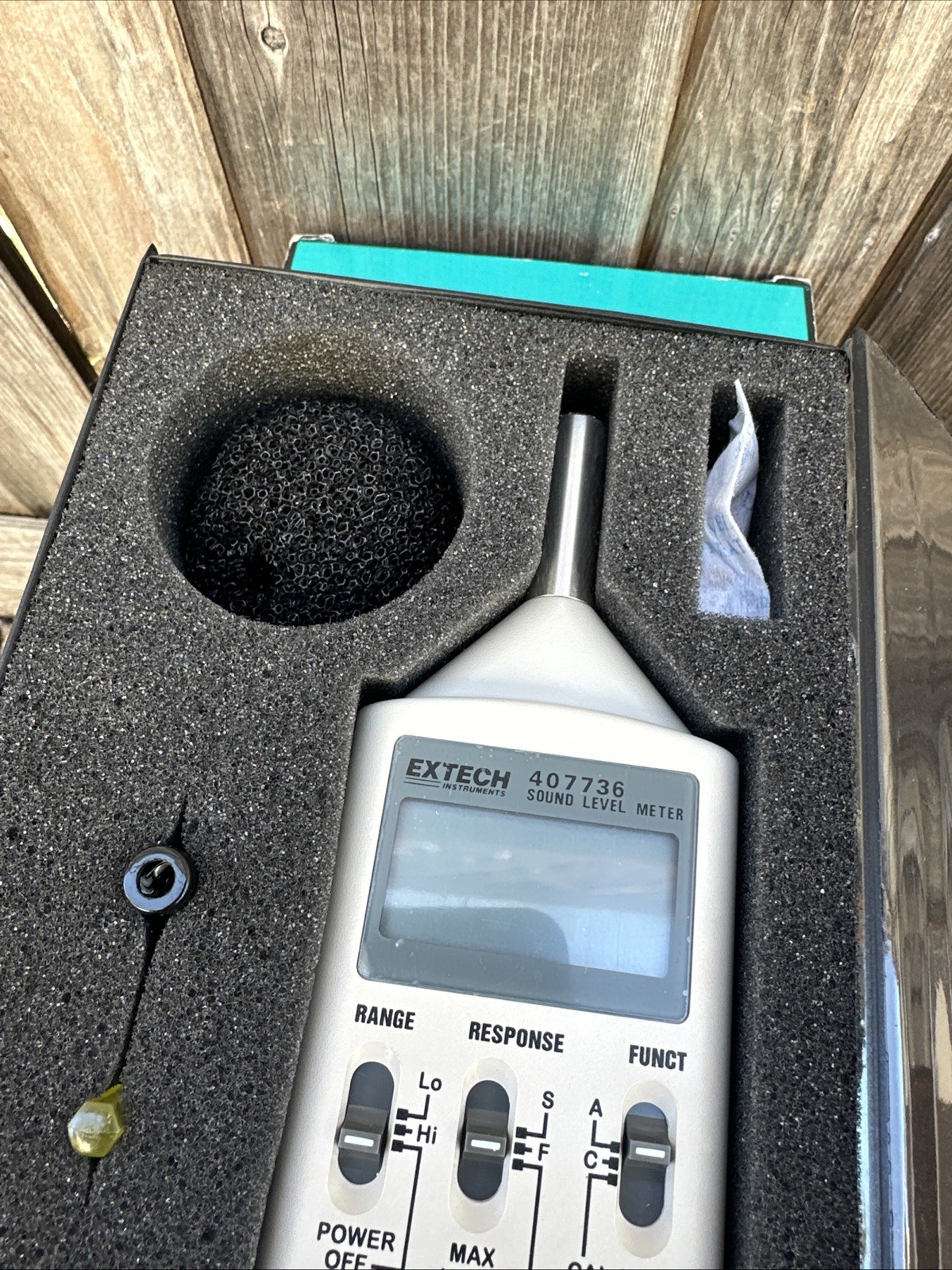 Extech model 407736 Digital Sound Level Meter w Case & Manual Extech