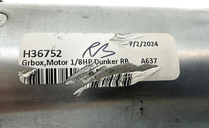 Horton Dunker Gearbox Motor 1/8 HP H36752 A637 FREE FAST SHIP