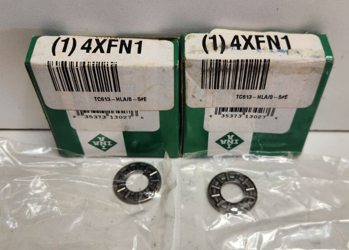 LOT OF 2 NEW OLD STOCK! INA 3/8″ID X 13/16″OD NEEDLE ROLER THRUST BEARINGS TC613