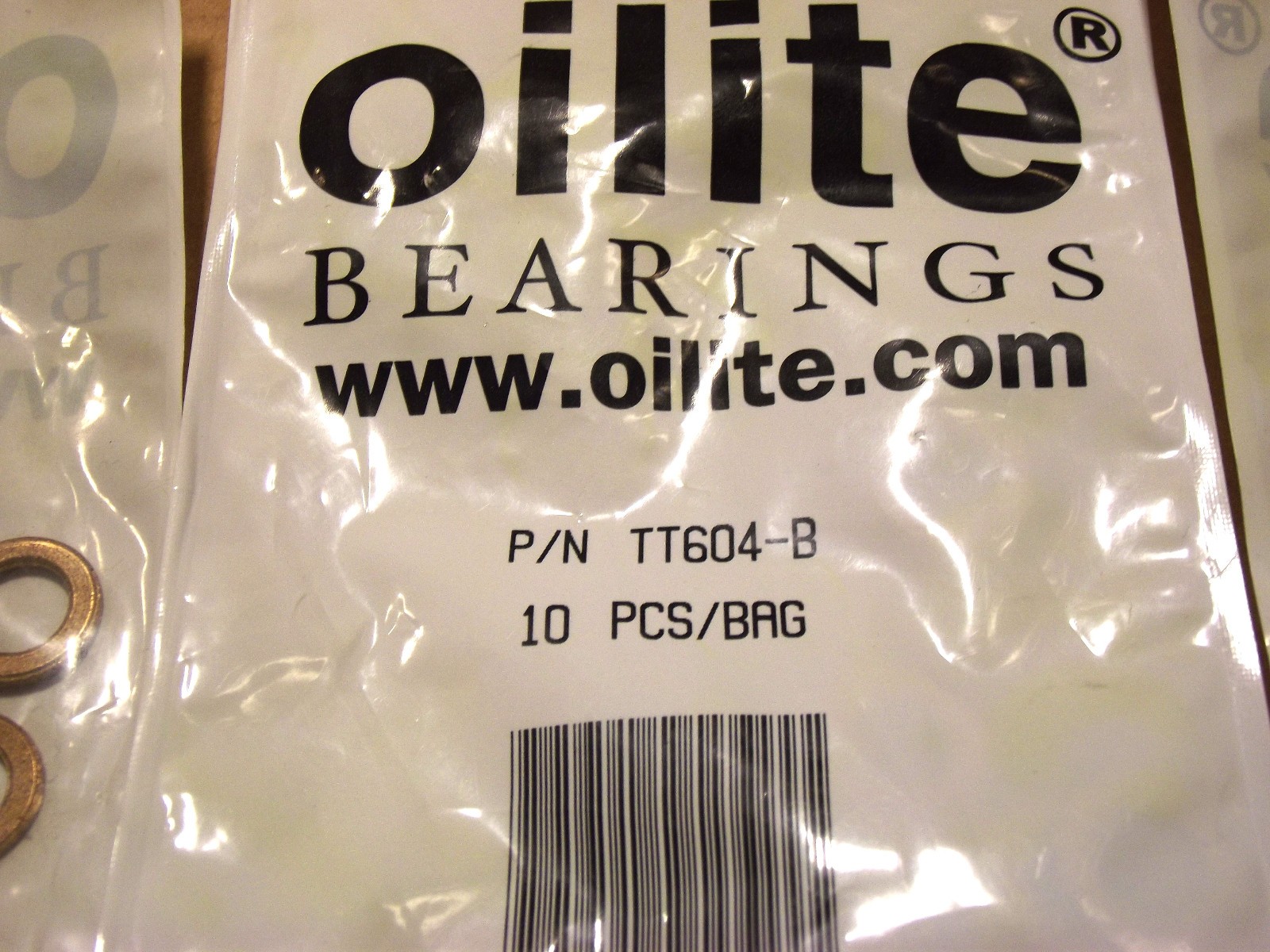 Oilite TT604-B Thrust Washer 3/8 in Bore, Bronze, SAE 841, 5/8 in OD x 0.062 in