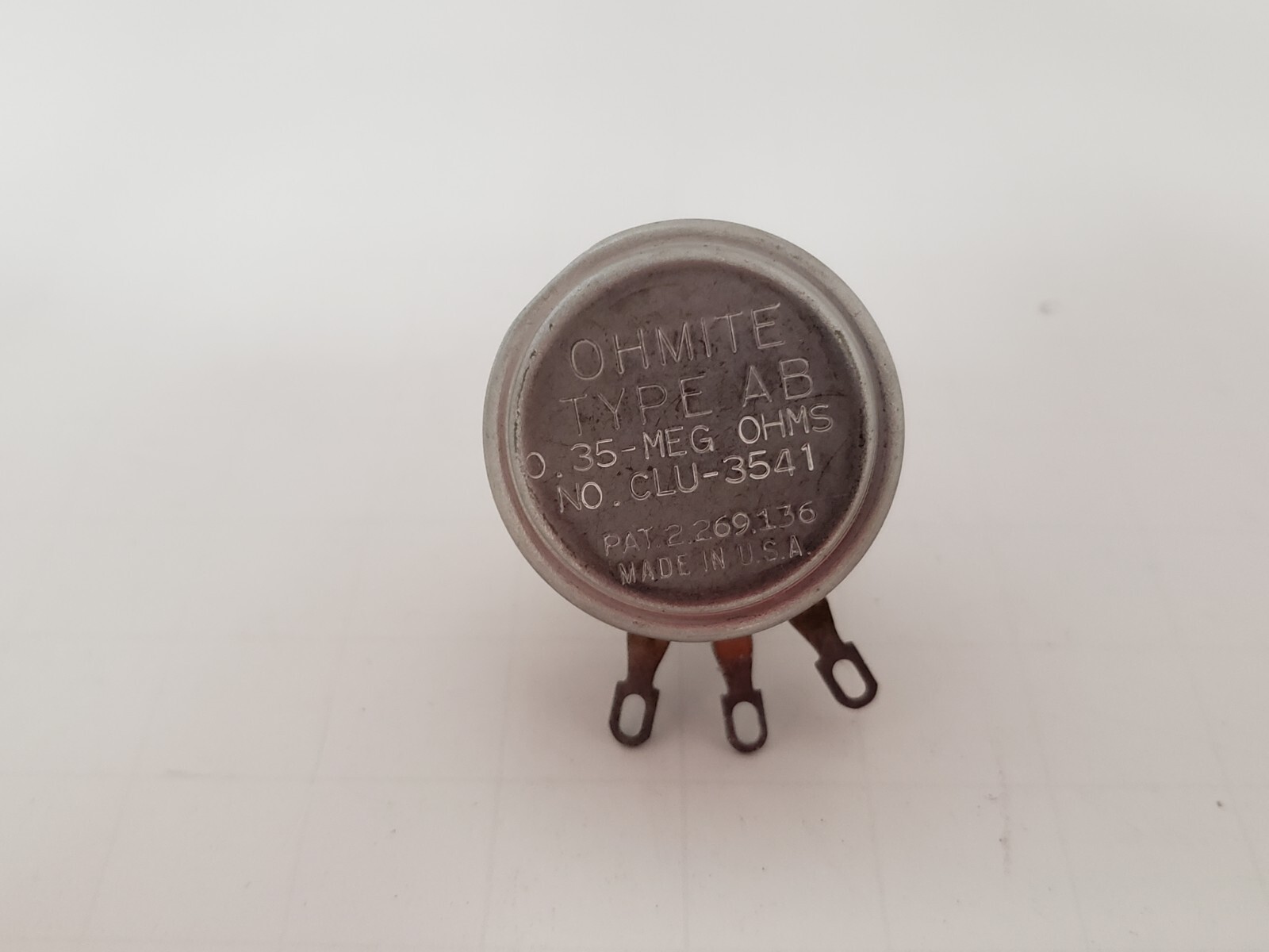 OHMITE CLU-3541 POTENTIOMETER 2 WATTS 0.35 MEG OHMS (LOT OF 5) NIB