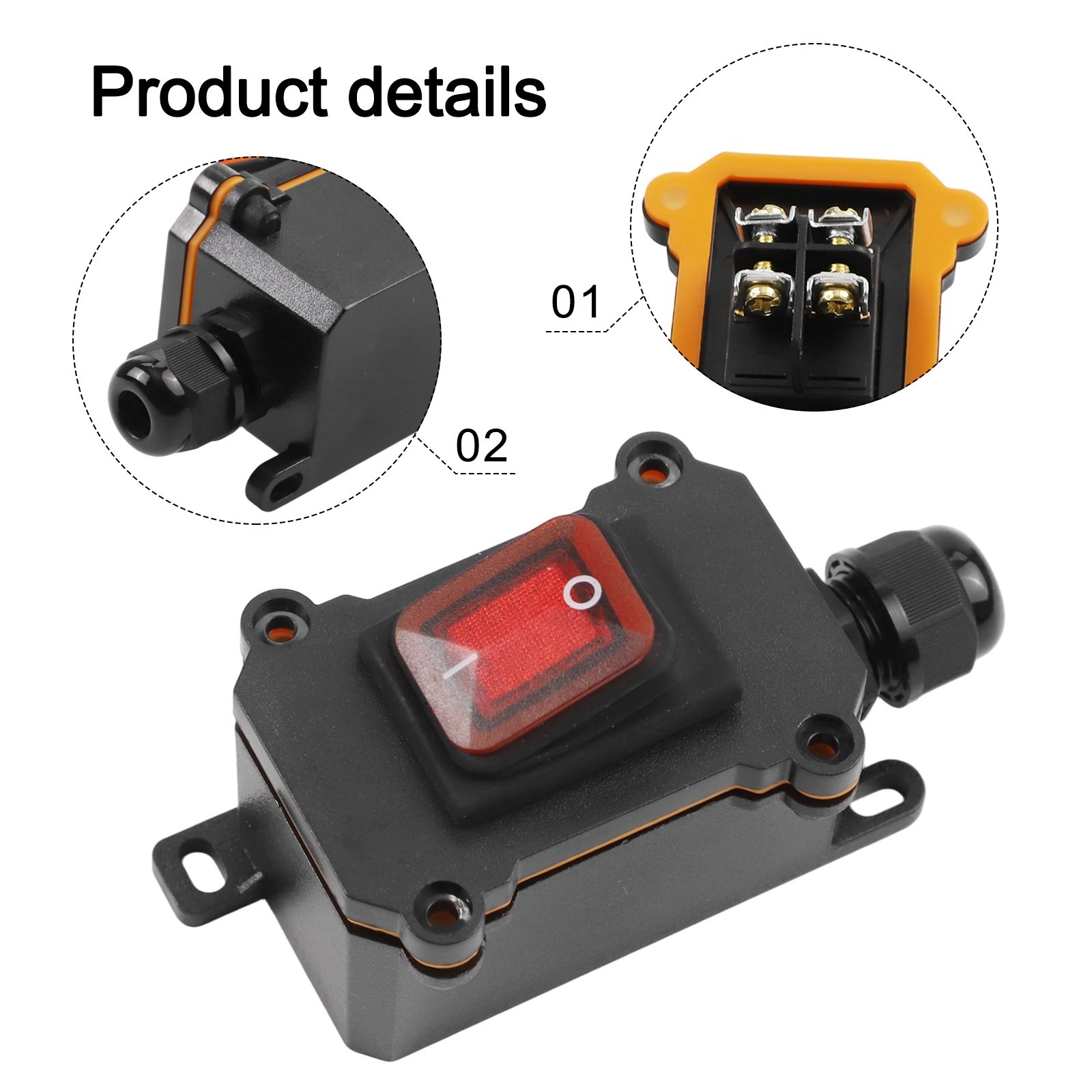 IP65 Waterproof Switch for Secure For outdoor Electrical Connections 12V 24V