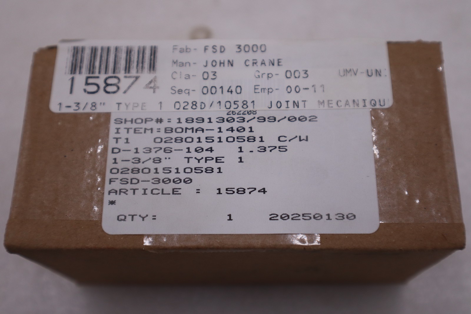 John Crane FSD3000/ D-1376-104 1-3/8″ TYPE 1 Spring Seal Assembly – STK GF489A
