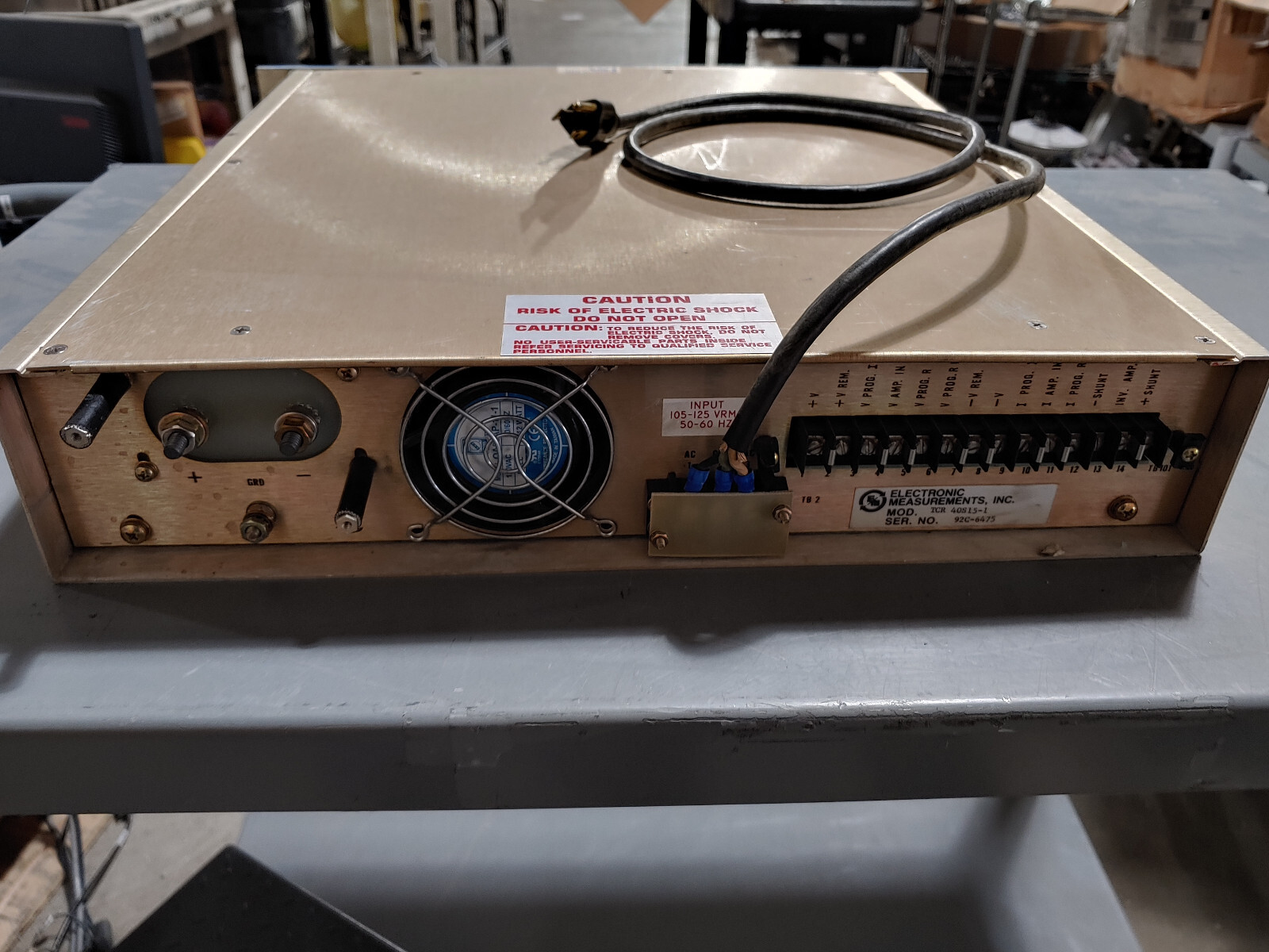 ELECTRONIC MEASUREMENT TCR40S154 0-40VDC 15A Variable TCR Power Supply