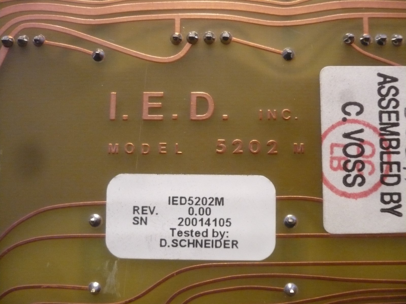 New IED 5201VS Test Board PLC PCB