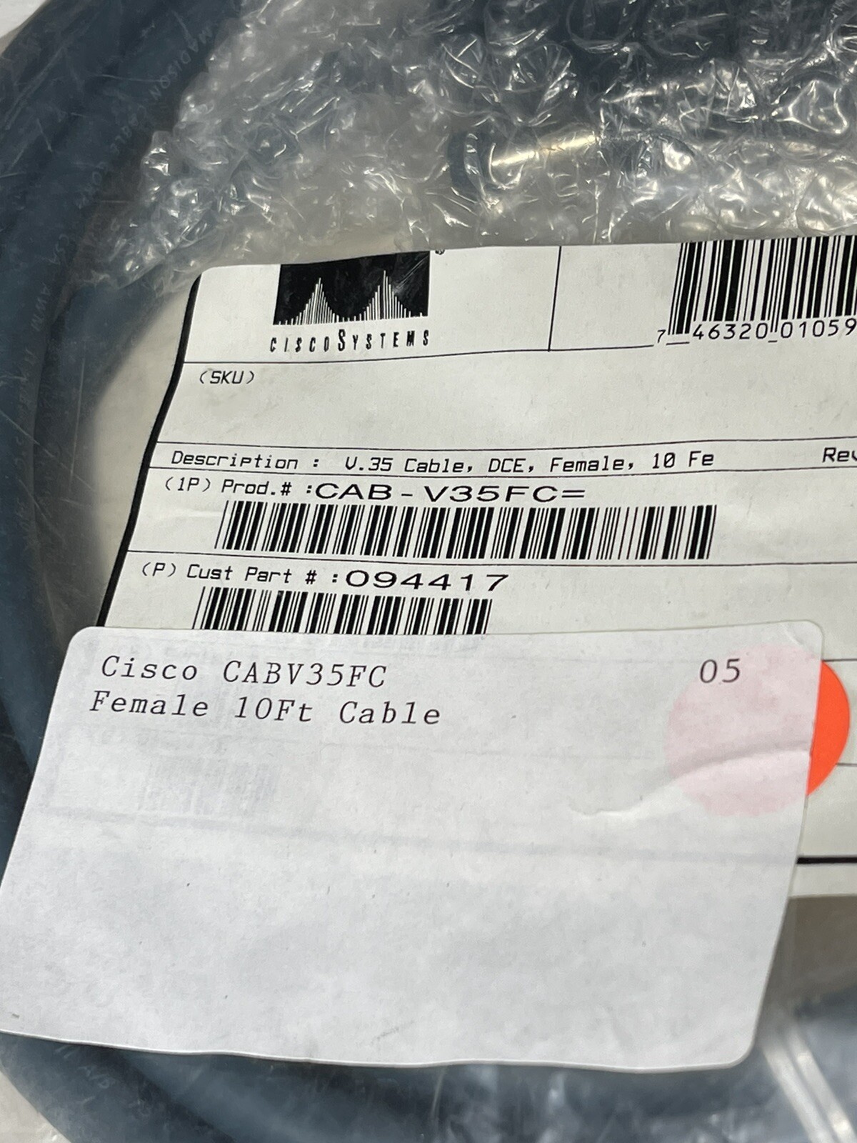 CISCO CAB-V35MC ROUTER CABLE DB60 TO V.35 MALE SERIAL CABLE