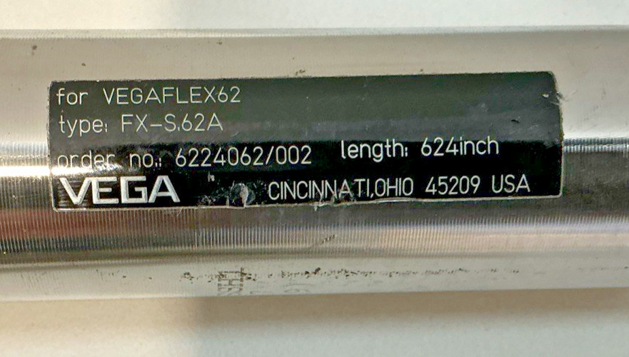 Vega FX-S62A – level sensor, 624″ length – for a Vegaflex 62 – NEW