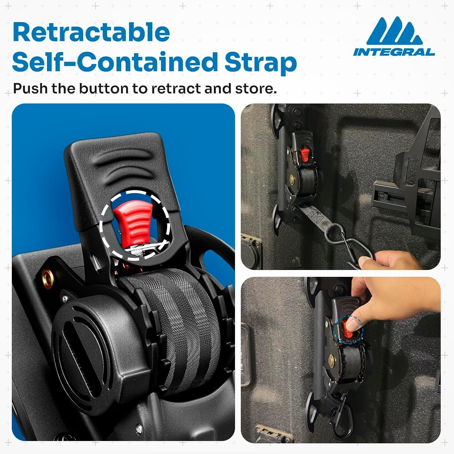 Retractable Tie Down Straps for Chevrolet Silverado & GMC Sierra 1500/2500/3500