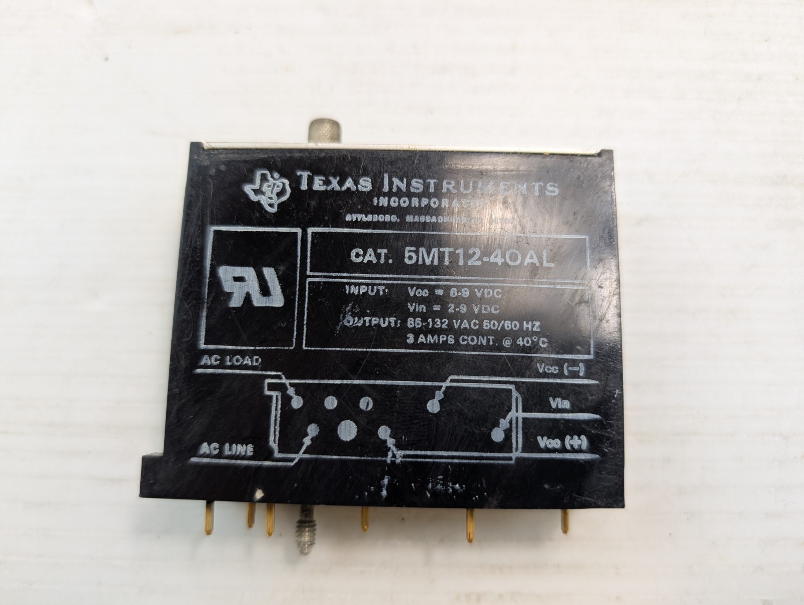 TEXAS INSTRUMENTS PLC 5MT12-40AL OUTPUT MODULE 3A 86-132VAC 50/60HZ