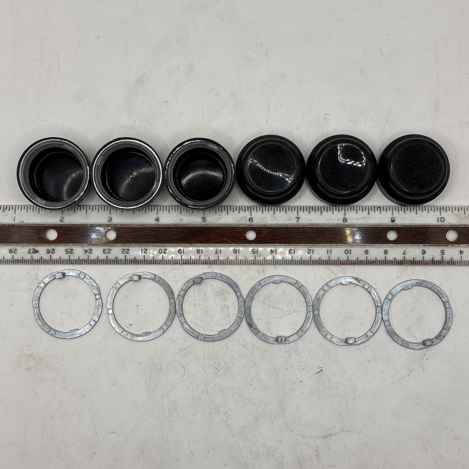 Industrial Black Push Buttons Lot Of 6