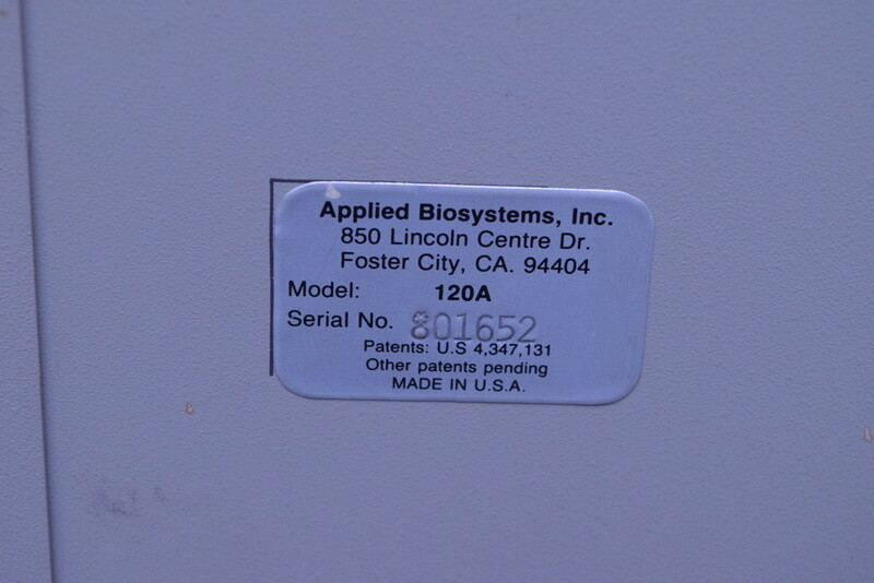 AB APPLIED BIOSYSTEMS 120A ANALYZER WITH CHART RECORDER
