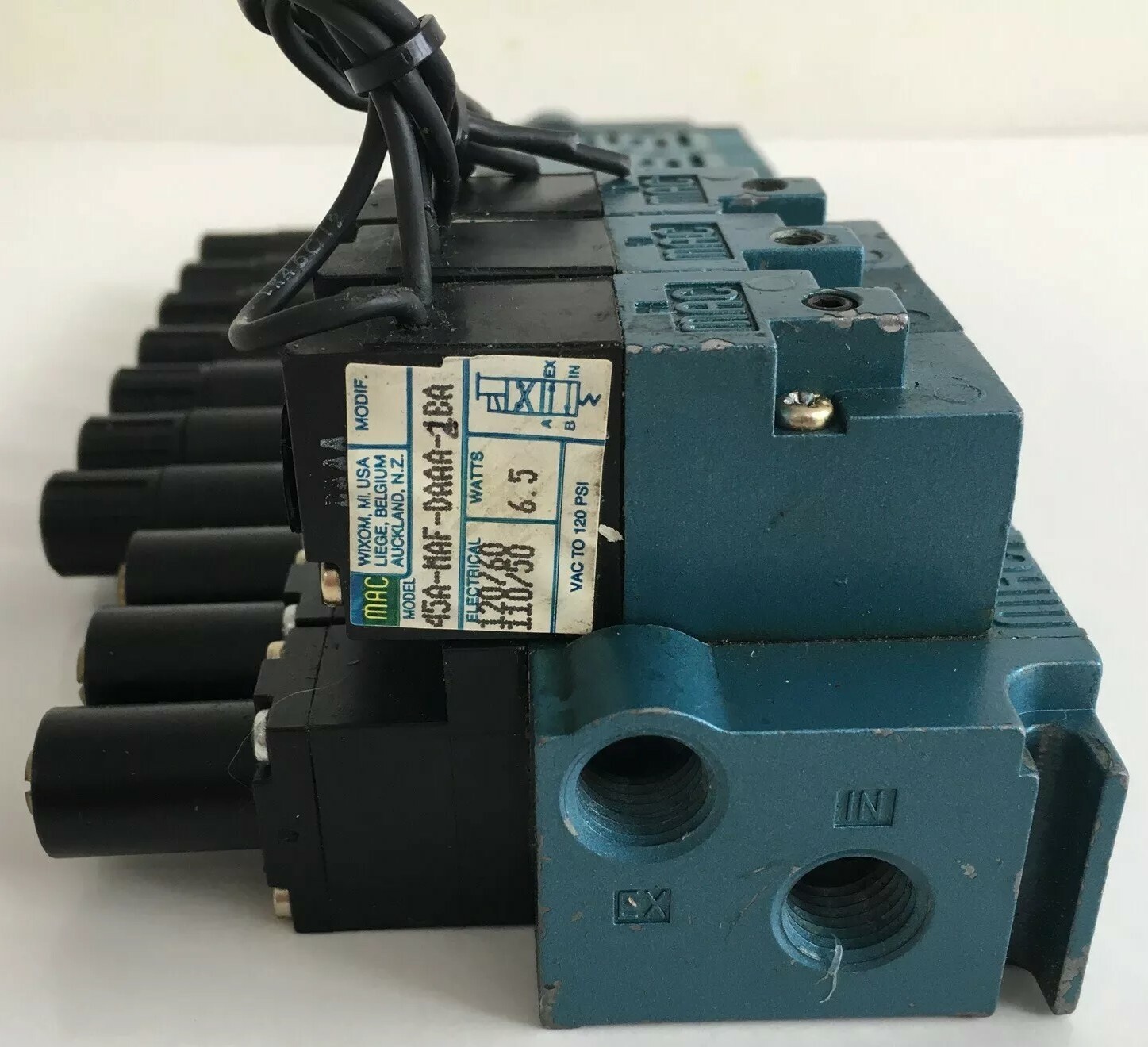 MAC *Rack Of 11* 45A-MAF-DAAA-1BA Solenoid Valve Block 6.5 Watts + *Warranty*