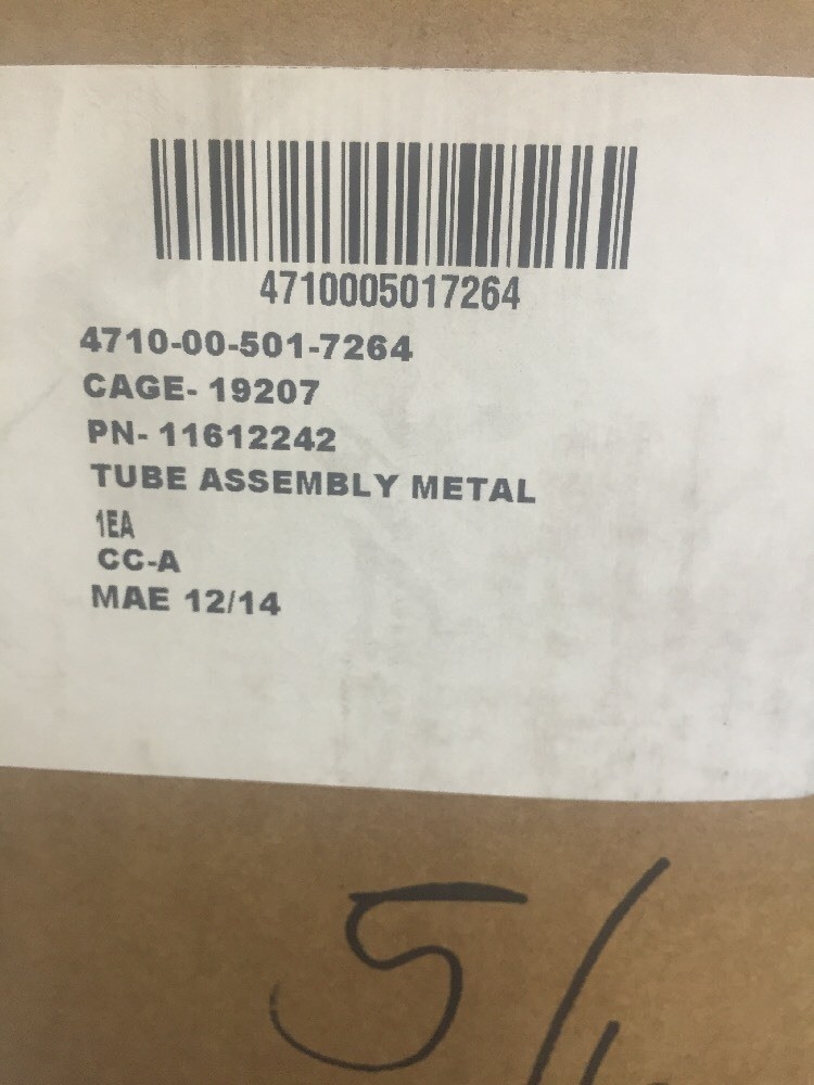 NEW Metal Tube Assembly 11612242 42″ 0.25″ O.D. Swivel Nut Inverter Flare Single
