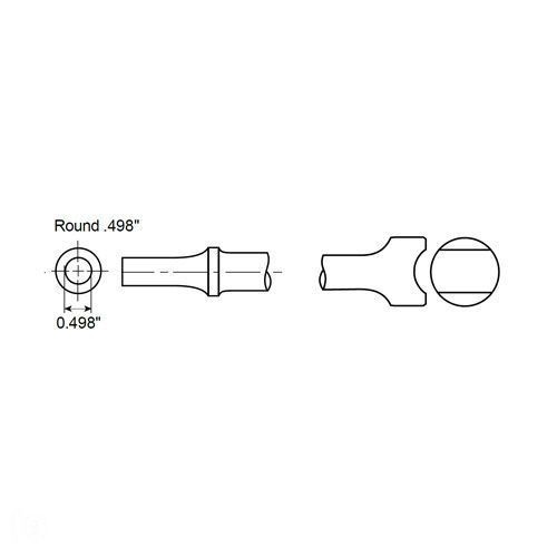 Chicago Pneumatic A047057 TIE ROD SHANK ROUND .498” MFGD