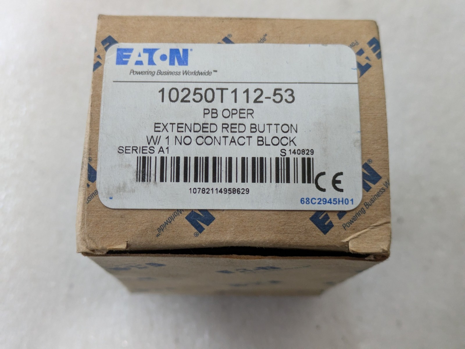 Eaton 10250T112-53 Pushbutton Operator Extended Red Button w/1 No Contact Block