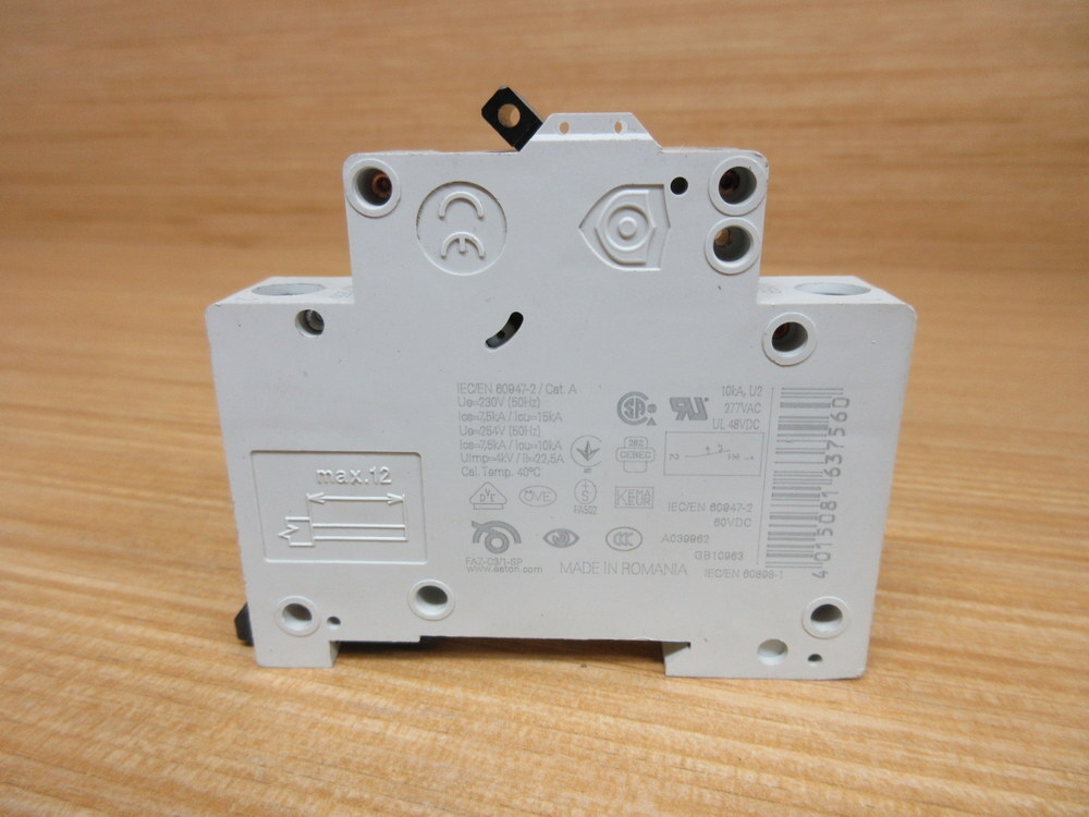 Eaton FAZ-C3/1-SP 3A Circuit Breaker 167255