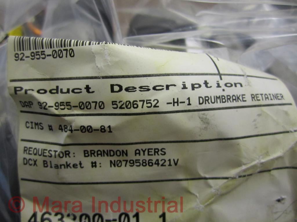 DAP 92-955-0070 Drum Brake Retainer 5206752 -H-1 (Pack of 3)
