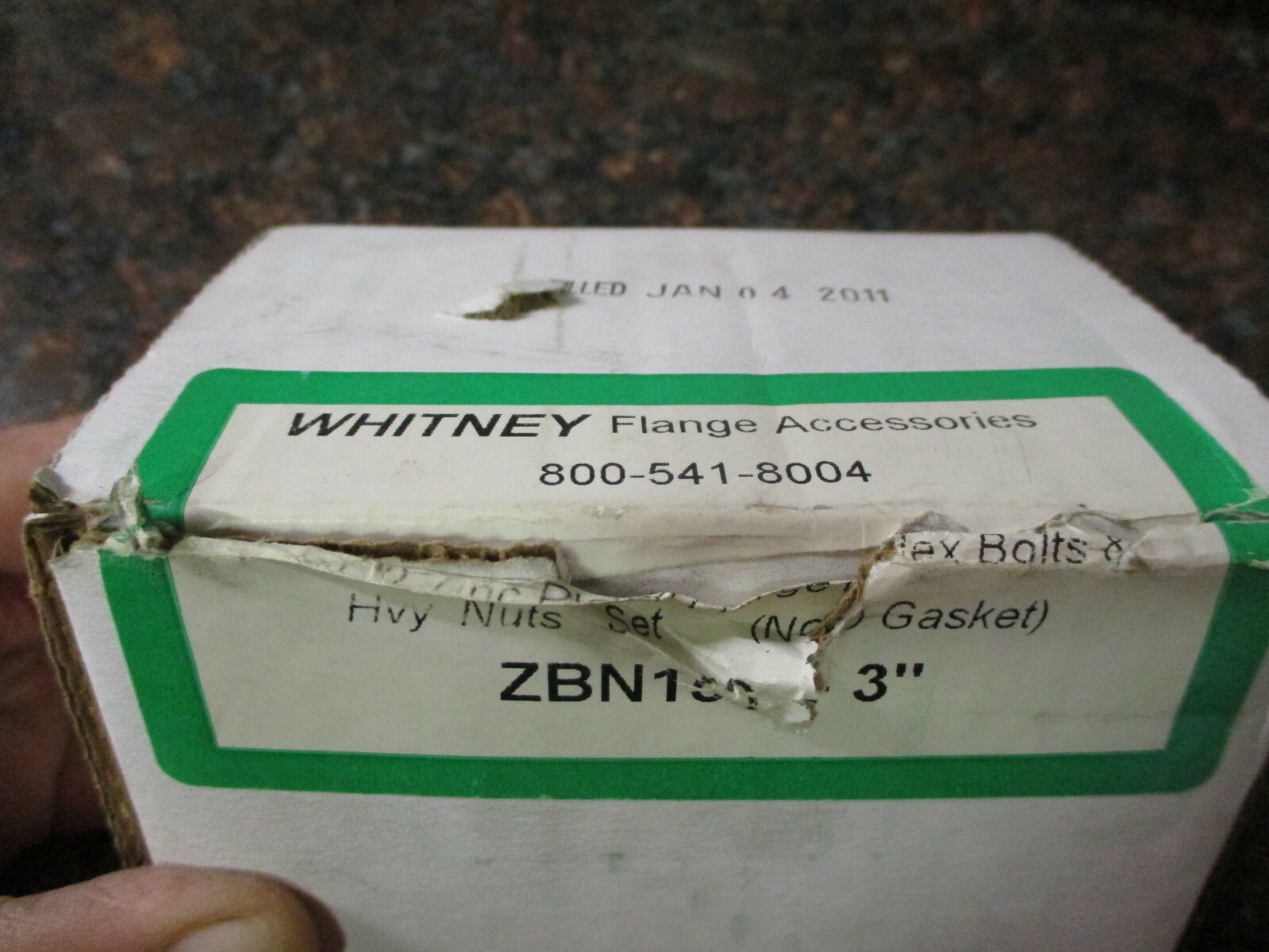 BOX OF 8 NOS Whitney ZBN150-3″ Flange Hex Bolts & Nuts FREE SHIPPING