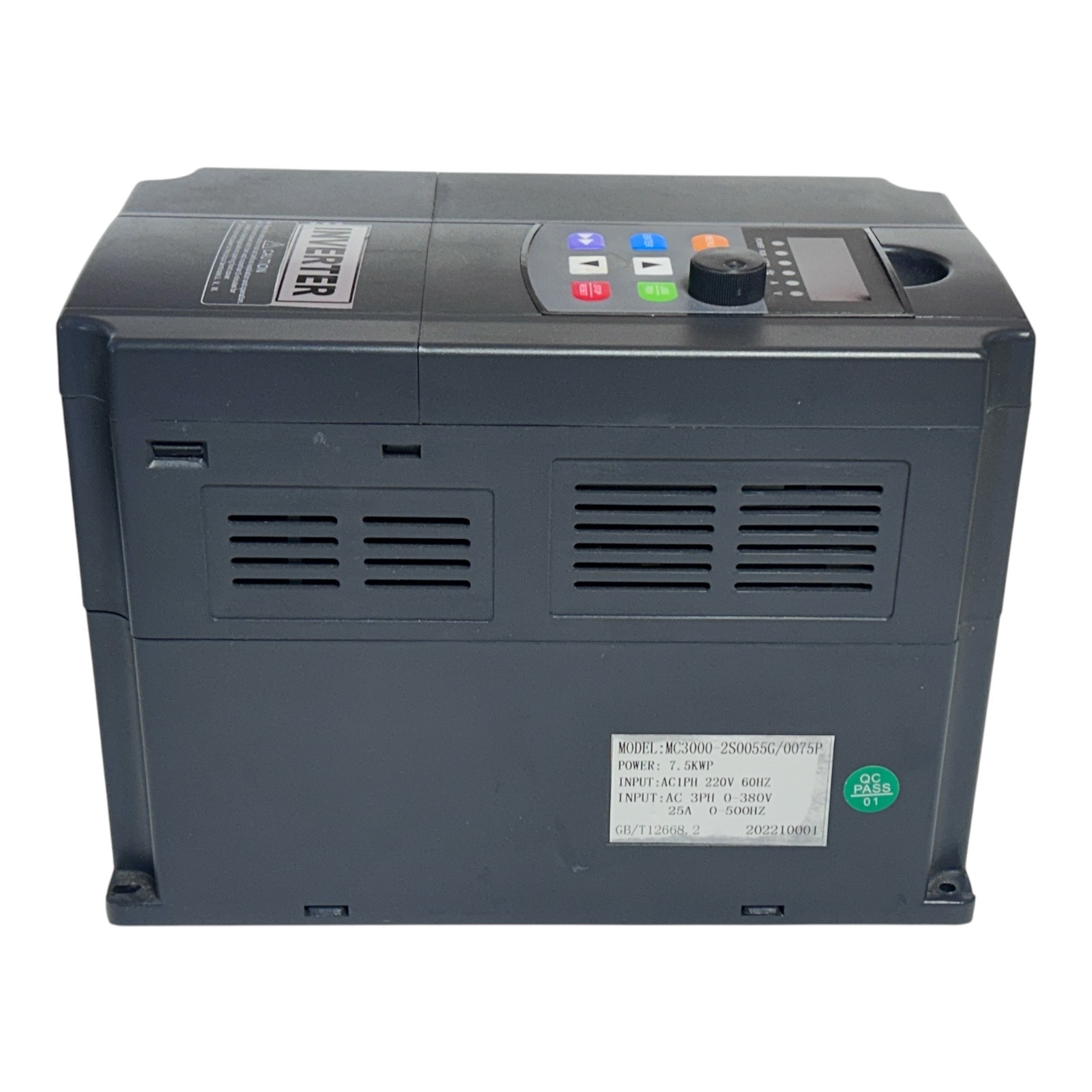 Inverter MC3000 2S0055G/0075P, 7.5KWP, AC 1 PH 220V or 3PH 380V, 25A, 500HZ