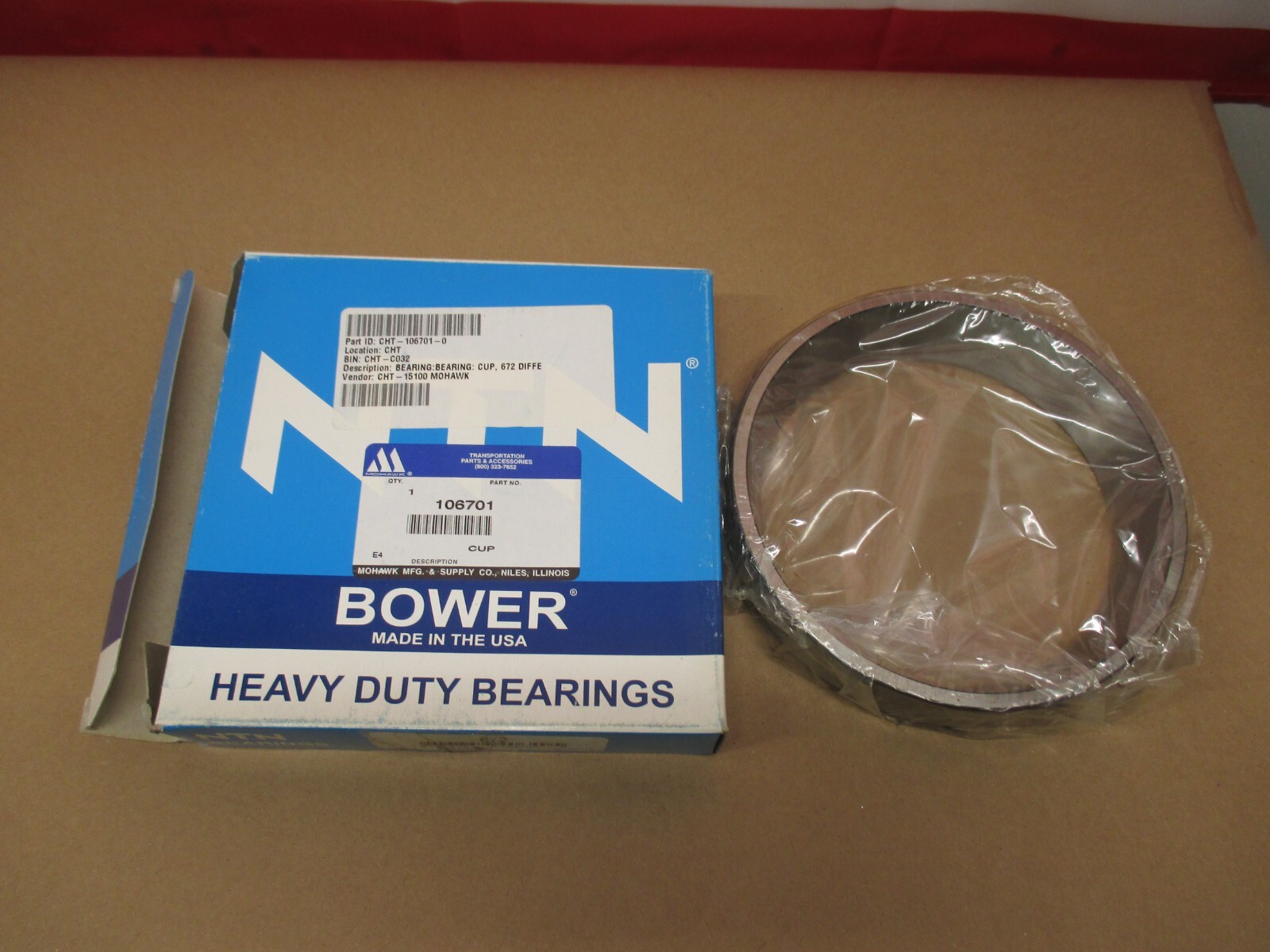 NTN BOWER 672 BEARING CUP MOHAWK 106701 NEW
