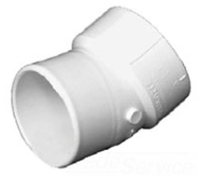 Charlotte Pipe PVC Spigot x Hub DWV 22-1/2-Degree Street Bend