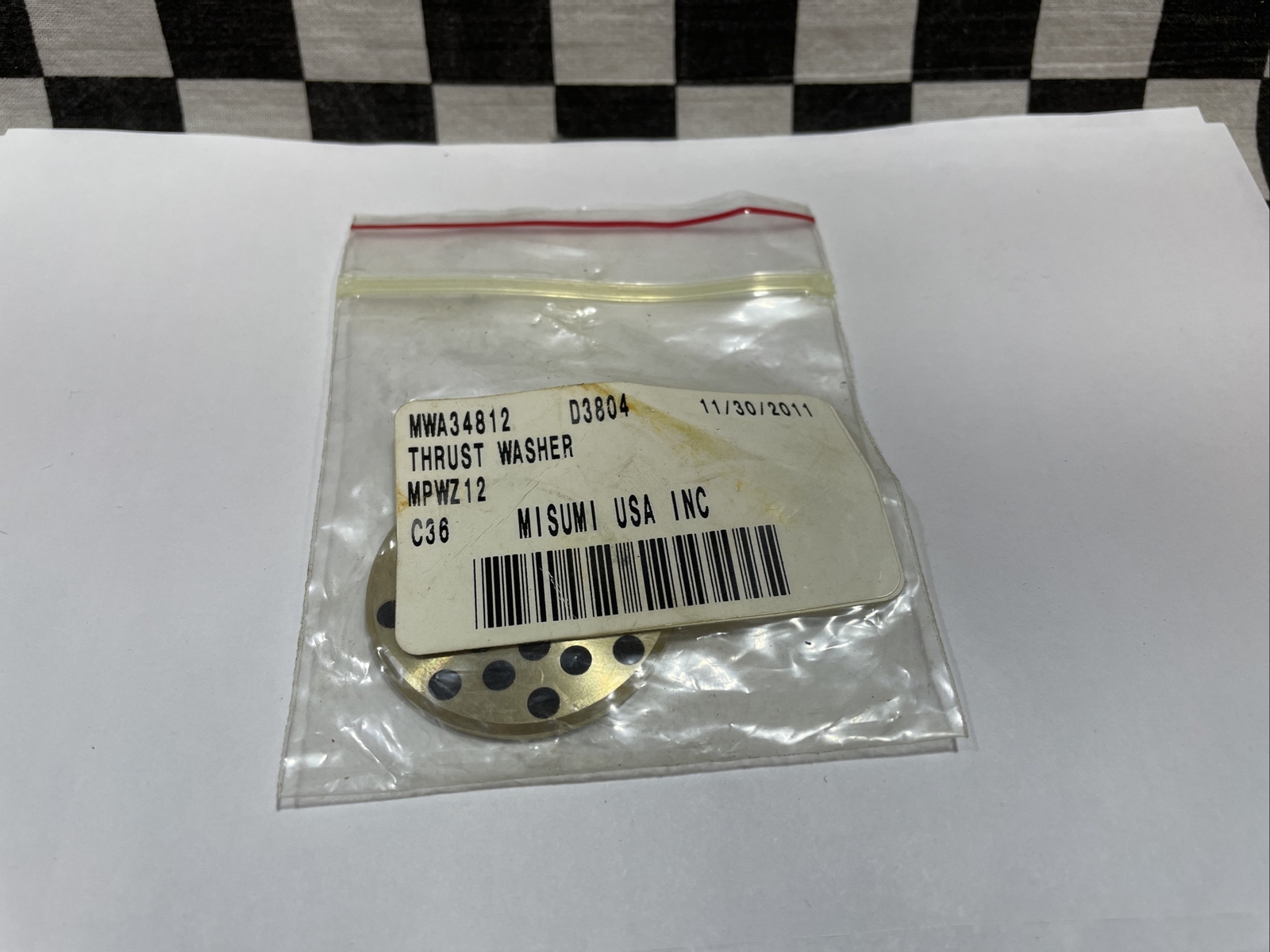 MISUMI Oil Free Copper Alloy Washer, MWA34812, MPWZ12, SHIPSAMEDAY