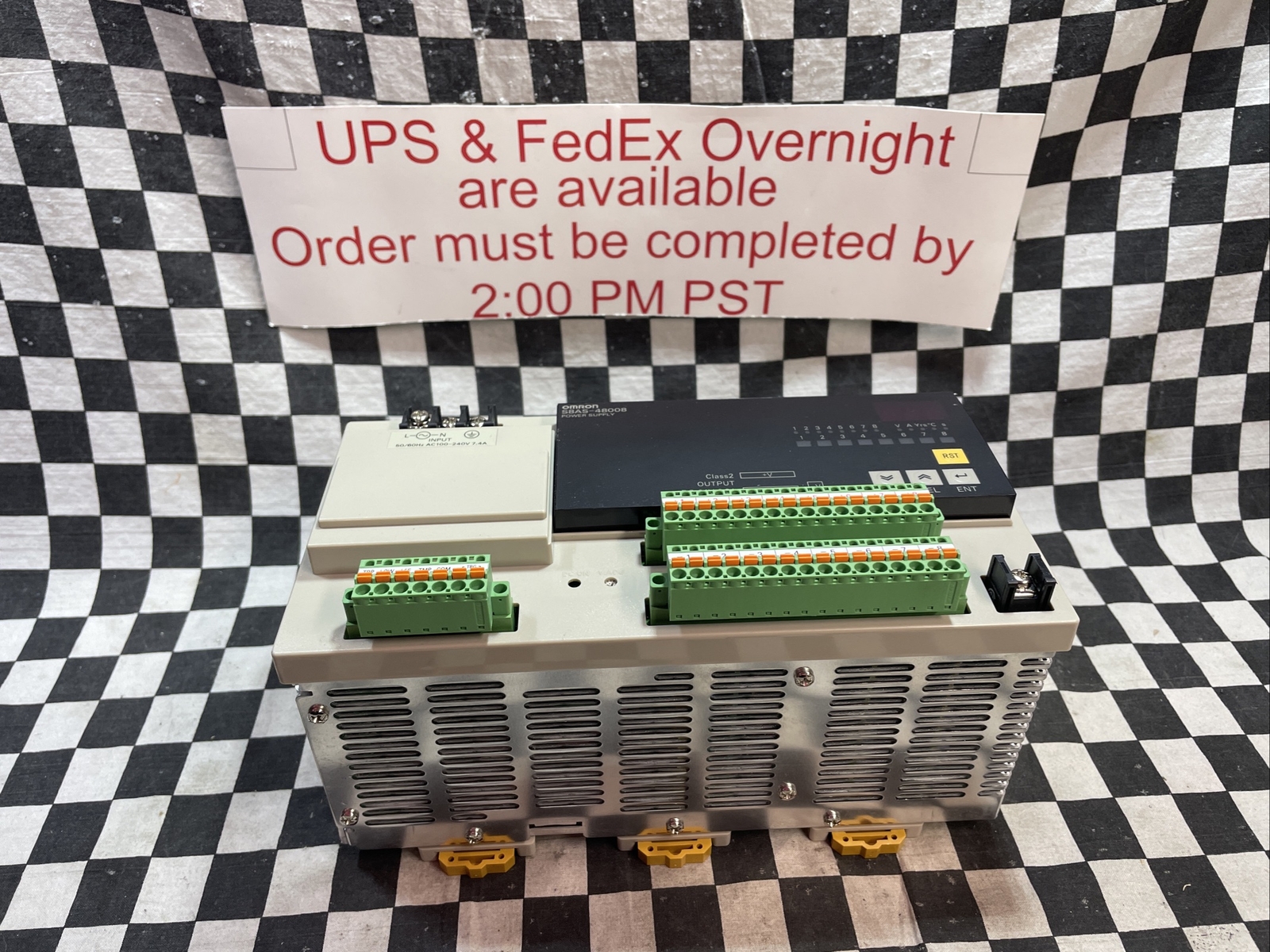 OMRON DIN Rail Power Supplies 240V 7.4A INPUT, S8AS-48008, S8AS48008 SHIPSAMEDAY