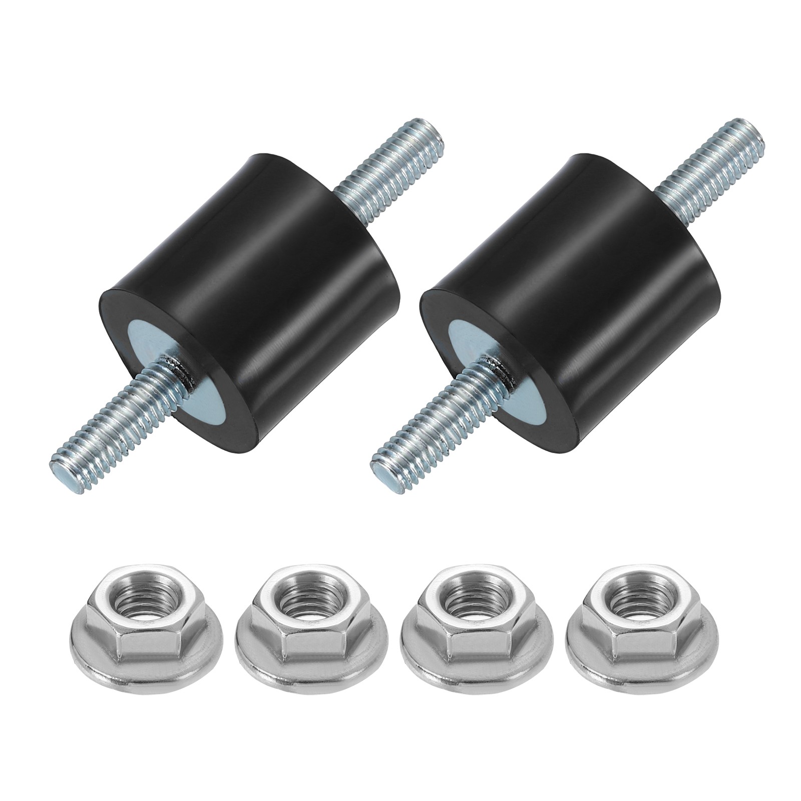 2Pcs M5 x 15mm Rubber Mounts, 20 x 20mm Rubber Vibration Isolator with Nuts