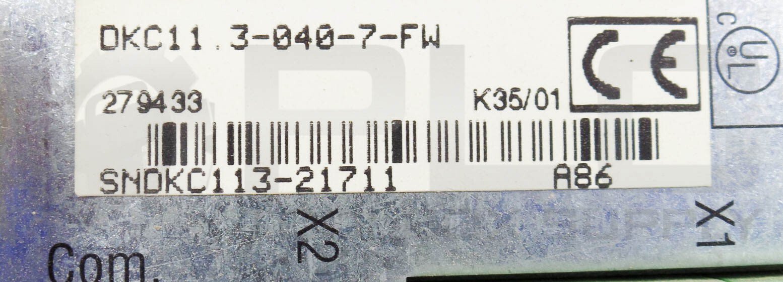BOSCH REXROTH DKC11 3-040-7-FW SERVO DRIVE CONTROLLER ECO-DRIVE 40 AMP 3 PH