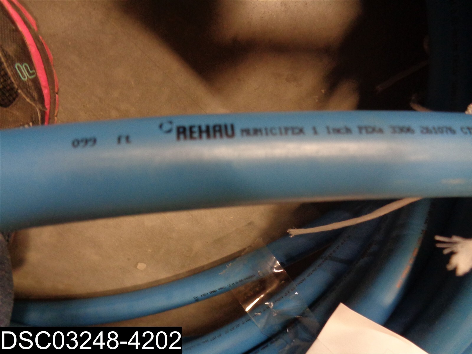 QTY=100′ REHAU 1″ SDR9 Blue Potable Tubing 1″ ID 1-1/8″ OD