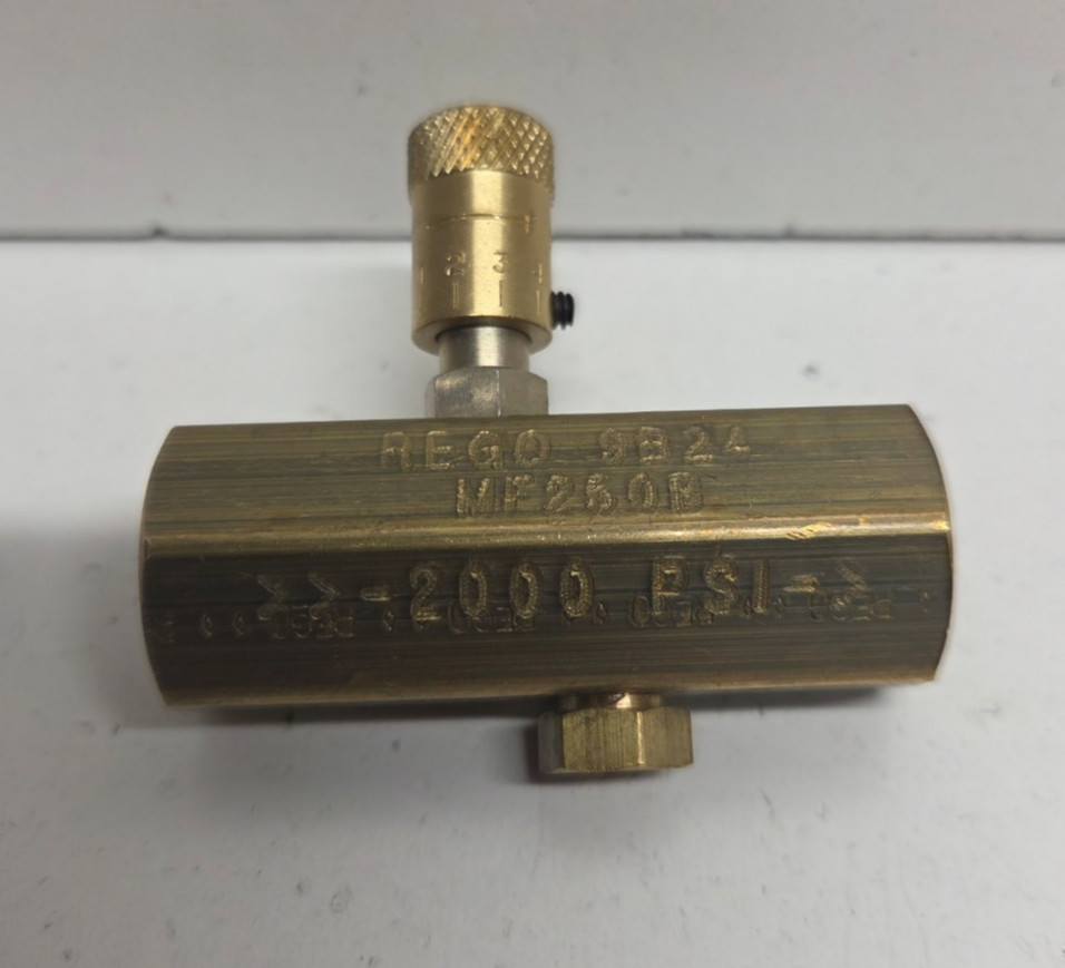 NEW NO BOX! REGO 1/4″ FNPT BRASS NEEDLE/FLOW CONTROL VALVE MF250B