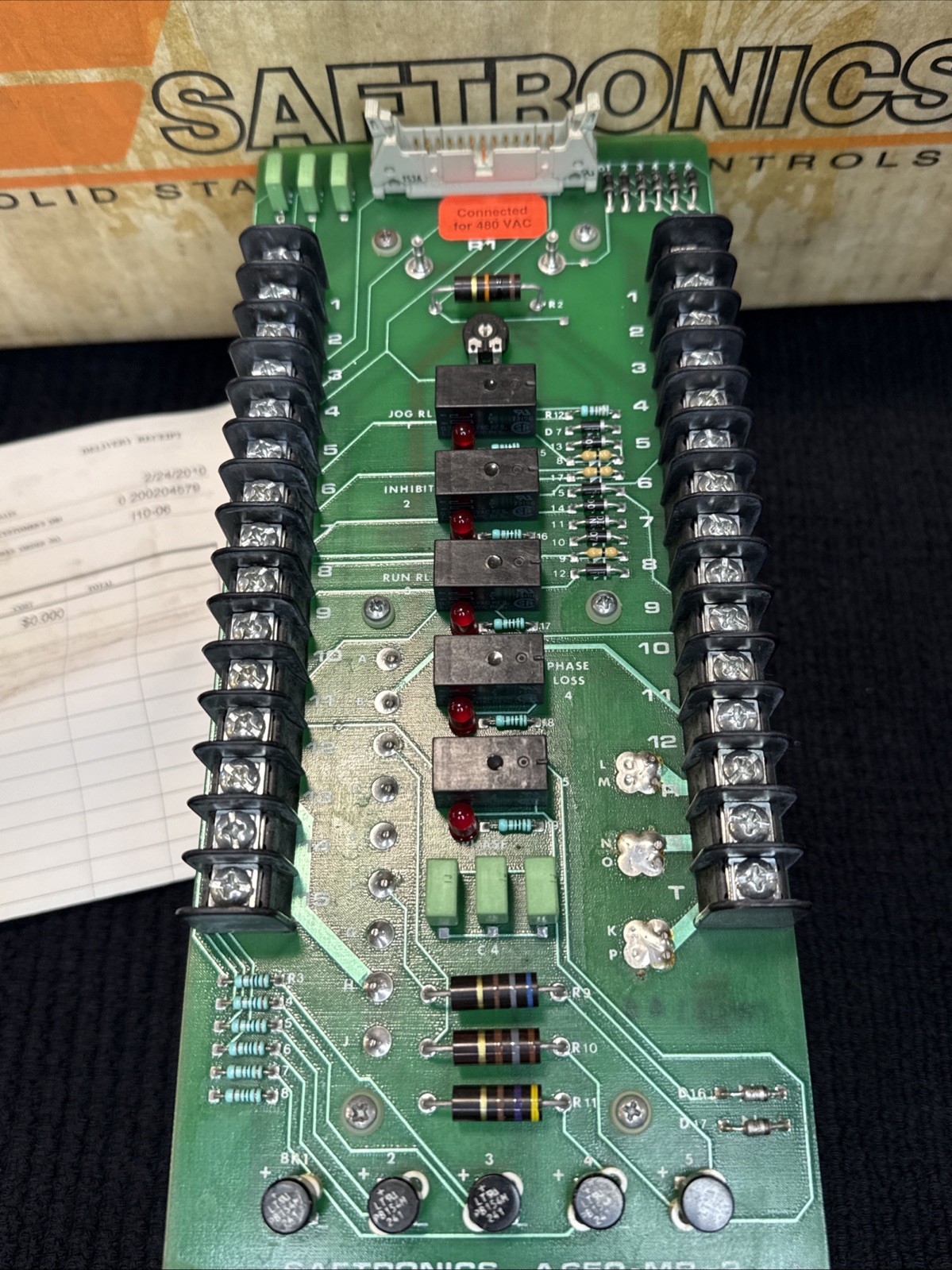 SAFTRONICS CONTROL BOARD A650-MB-2 (New) Missing One Screw