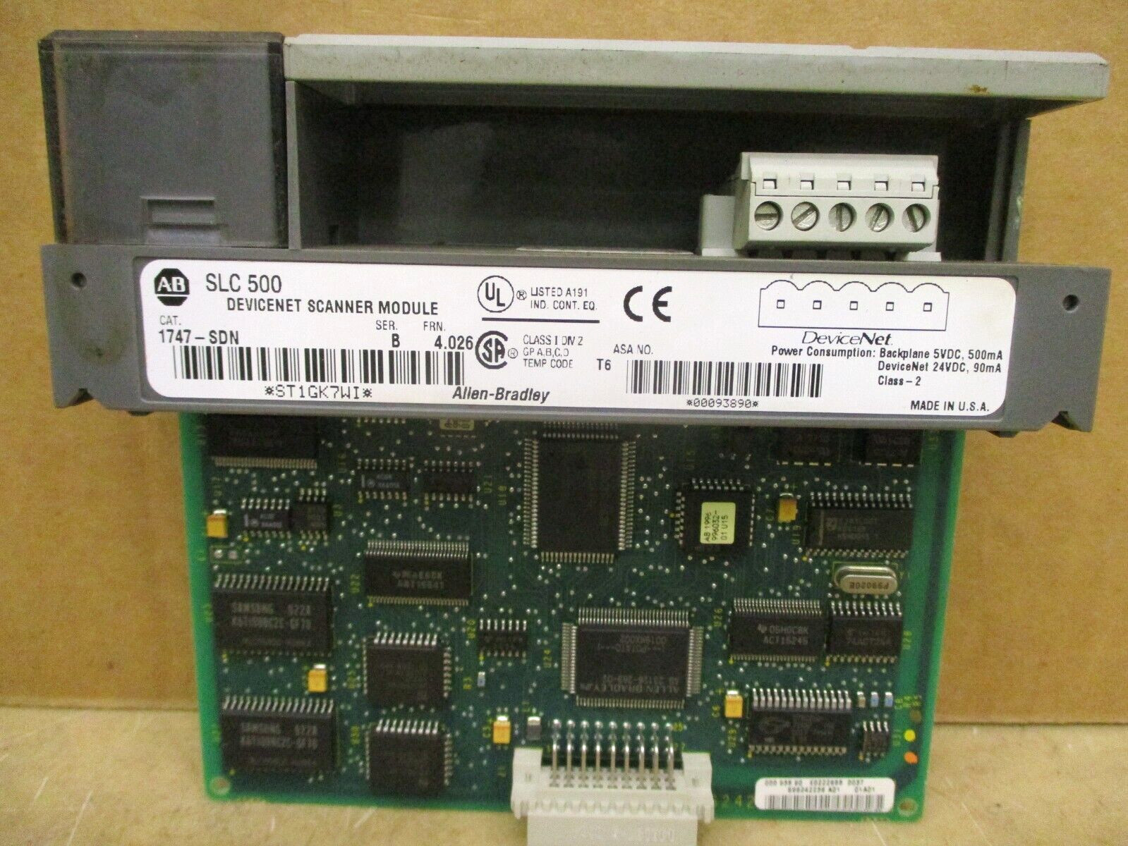 Allen-Bradley SLC 500 1746-P3 Ser A SLC 5/04 CPU 1747-L542 48664GN