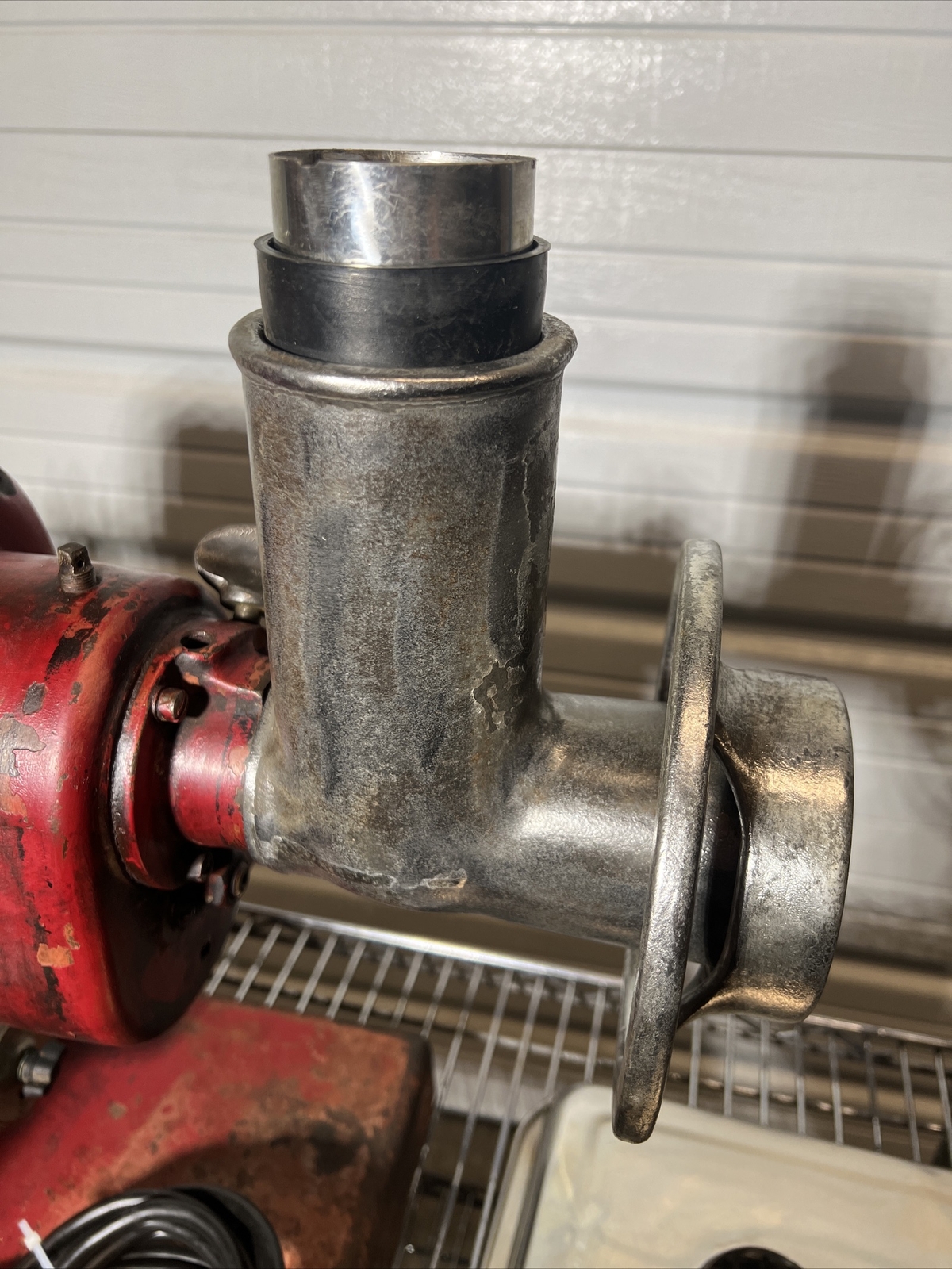 Genuine Vintage Hobart 27612 Size 12 Meat Grinder 1 Phase 110V