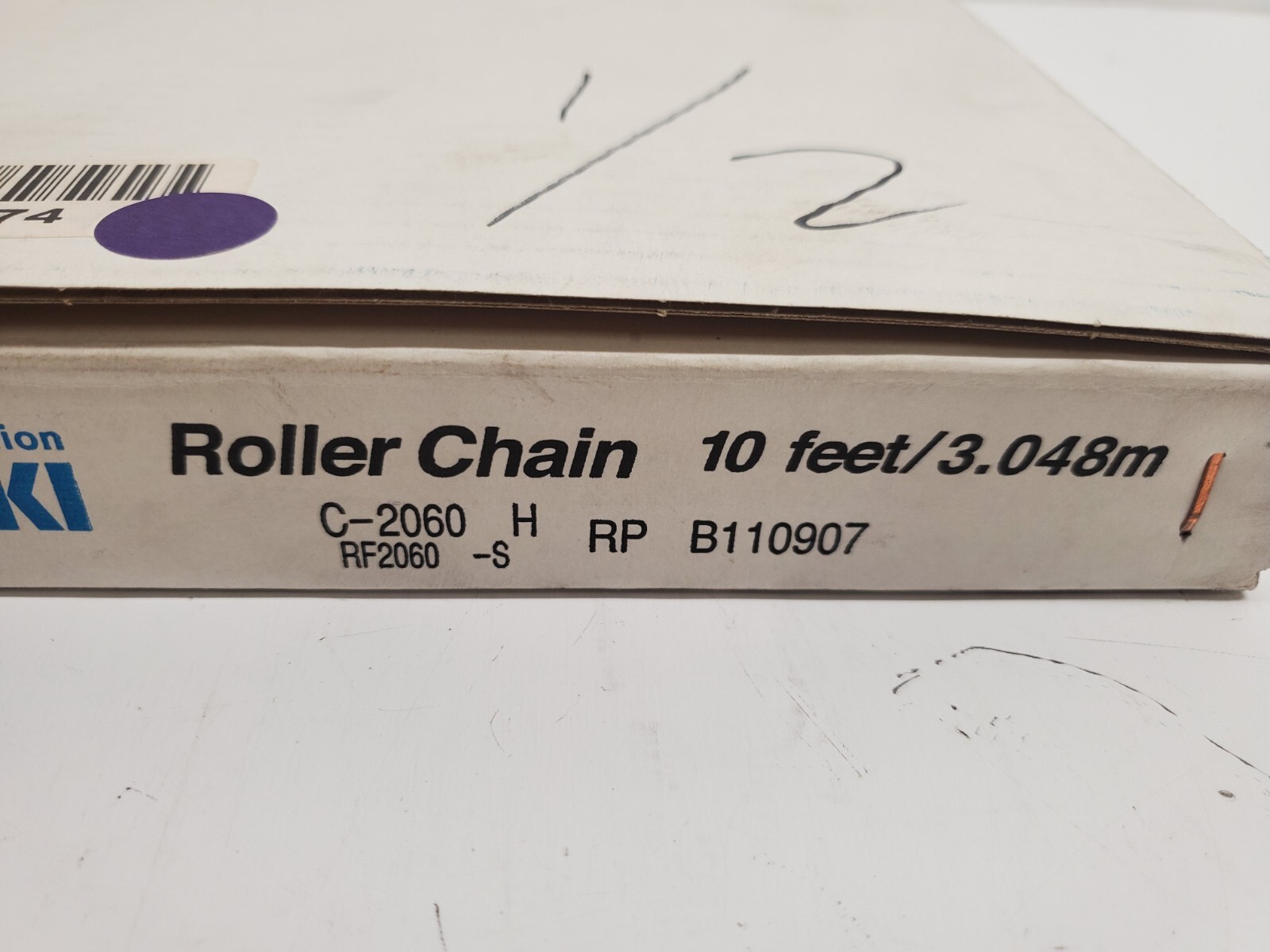NEW IN BOX! TSUBAKI 10′ ROLLER CHAIN C-2060-H