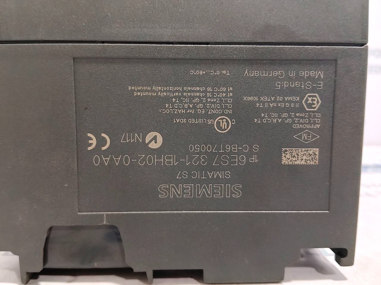 Siemens 6ES7 321-1BH02-0AA0 Simatic S7 Digital Input Module DI 16xDC24V