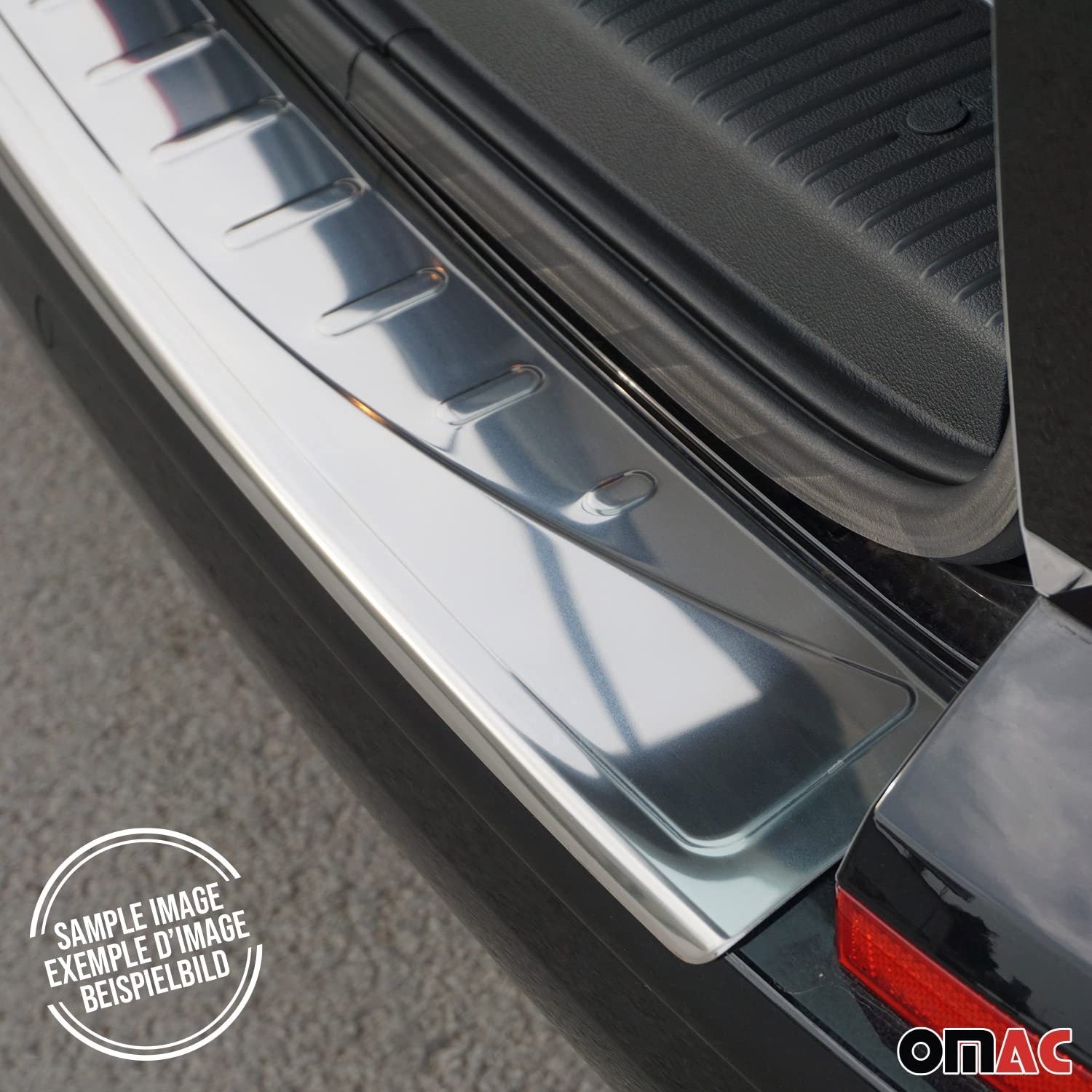 OMAC Rear Bumper Sill Cover for Nissan Rogue 2014-2020 – Stainless Steel Poli…