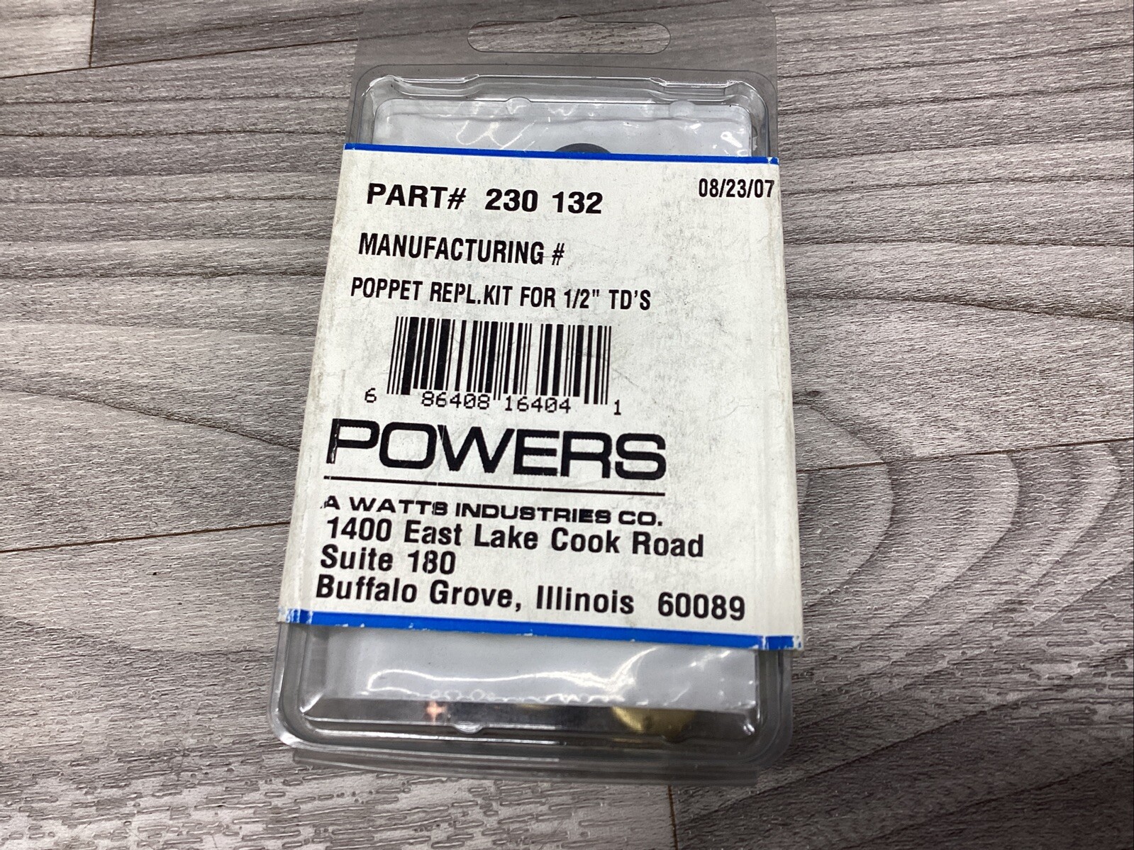 POWERS 230-132 POPPET REPLACEMENT KIT FOR 1/2” TD’S #807F290