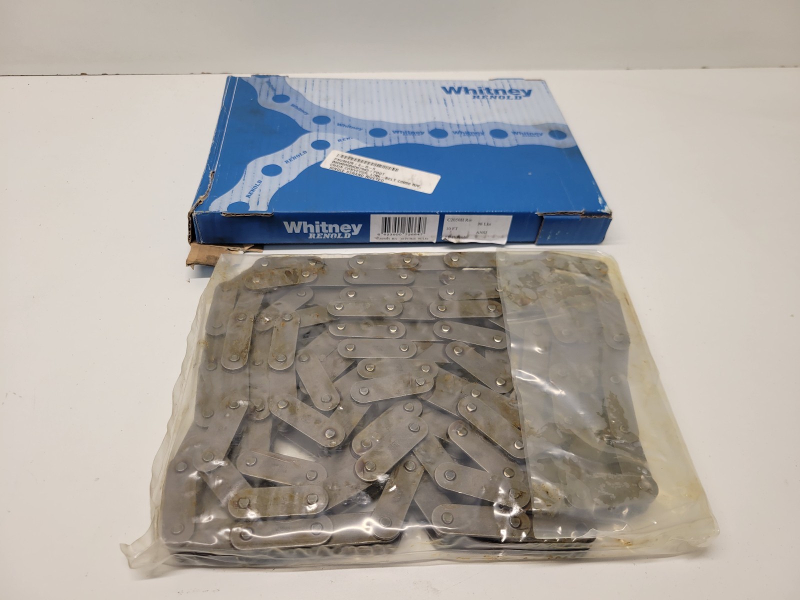 NEW OLD STOCK! WHITNEY RENOLD 96 LINKS 10′ ROLLER CHAIN C2050H