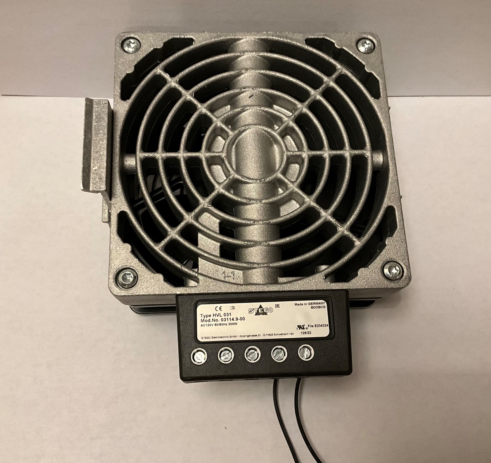 Omega HVL14900 Heater, Duct, HVL Series, 45°C, 120VAC, 300W