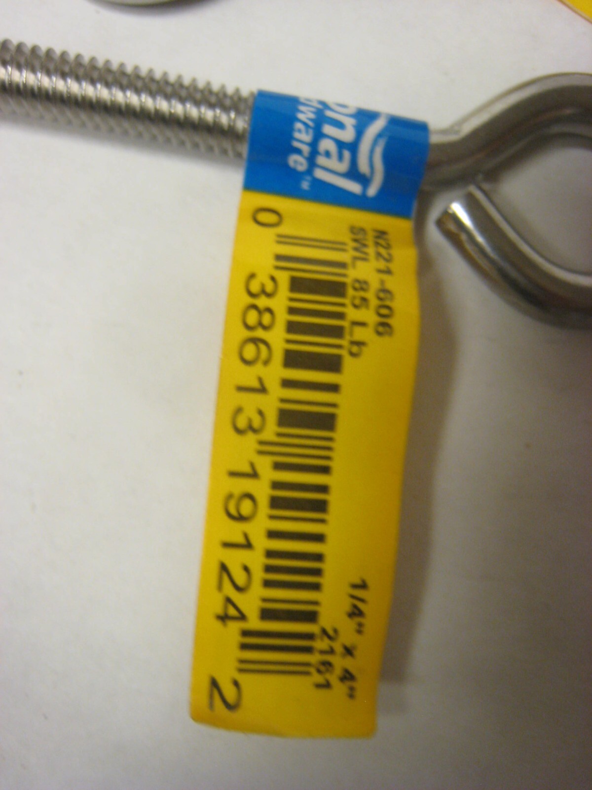 Lot of 8 yes 8 Stanley National Eye Bolts 1/4″ x 4″ N221-606 part 2161