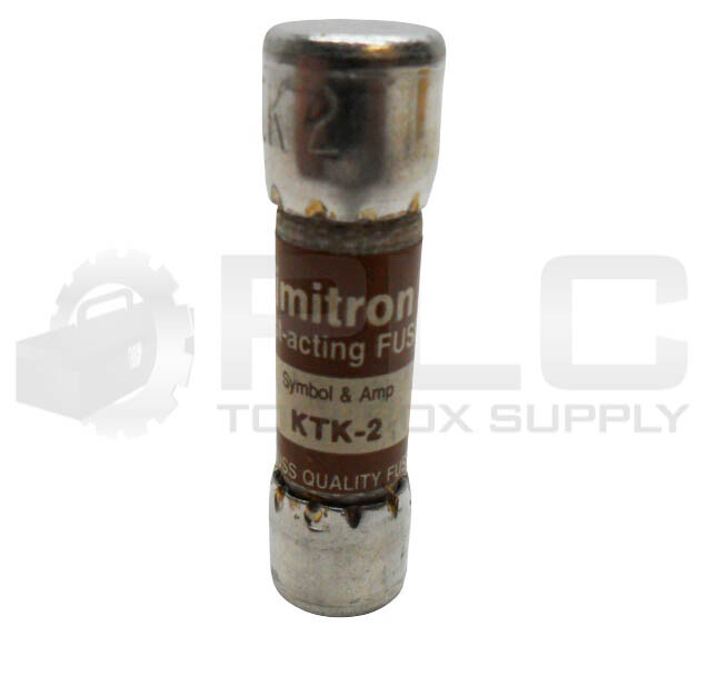 NEW BOX OF 9 BUSSMANN KTK 2 FAST ACTING FUSE 2A 600VAC