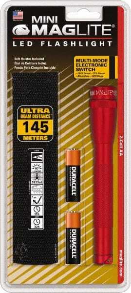 Mag-Lite SP2203H Mini Flashlight: LED Bulb Aluminum, AA Battery