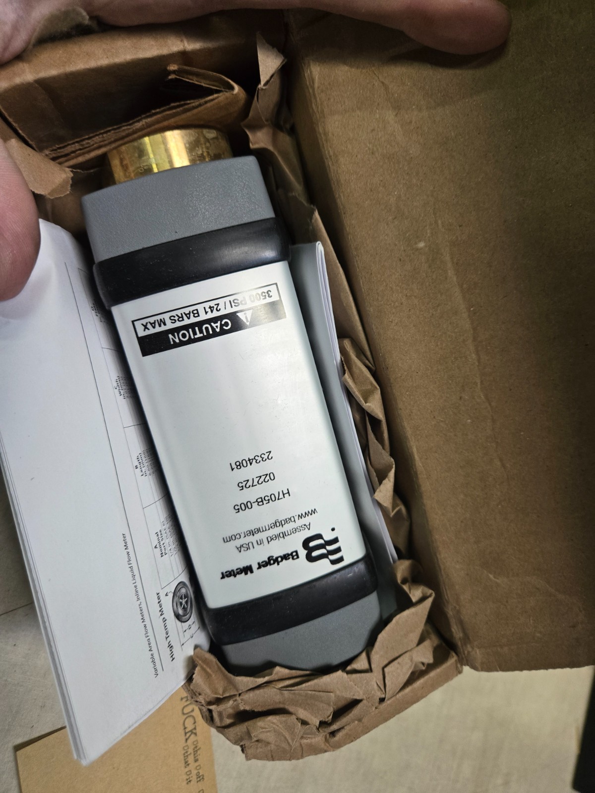 Hedland H705B-005 Flow Rate Hydraulic Flow Meter Hydraulic, 12, SAE NOB