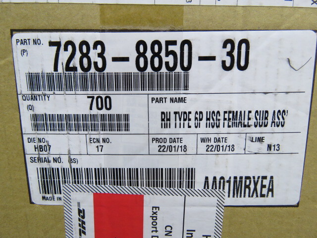 Yazaki 7283-8850-30 Qty of 50 per Lot Yazaki 7283-8850-30