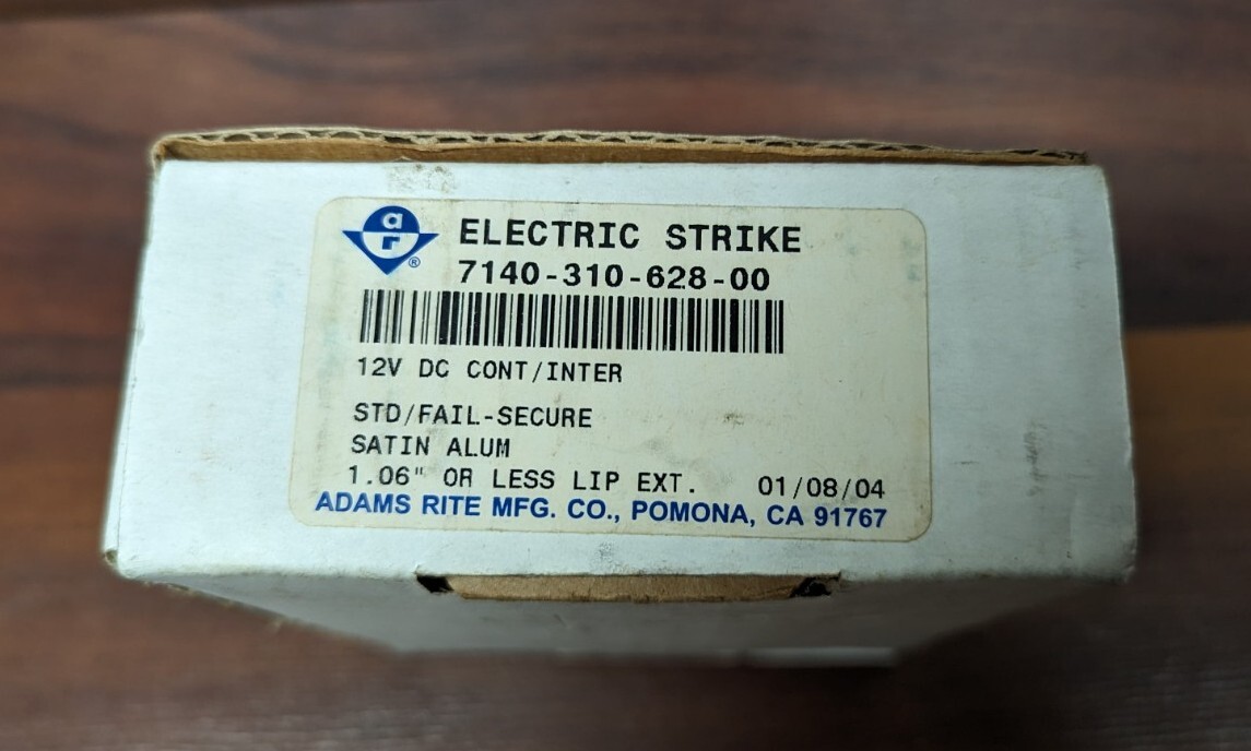 ADAMS RITE 7140-310-628-00 Electric Strike, 12VDC/24VAC