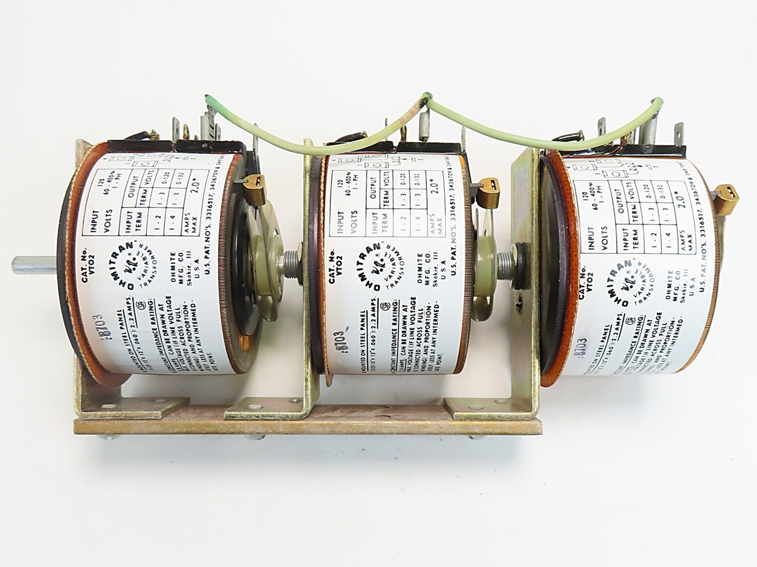 Ohmite VT02-3 Variable Transformer Variac Input: 120VAC Single Phase NEW IN BOX